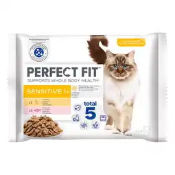 Zooplus 6 + 2 gratis! 8 x 85 g Perfect Fit Natvoer voor Katten - Sensitive 1+ Mixpakket aanbieding