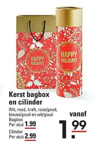 De Kweker Kerst Bagbox En Cilinder aanbieding