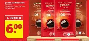 Poiesz G'woon Snelfilterkoffie 250 gram aanbieding