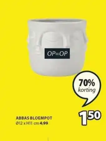 Jysk Abbas bloempot Ø12 x h11 cm aanbieding