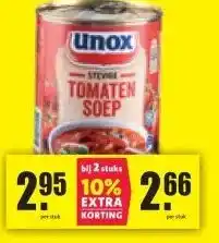 Nettorama UNOX STEVIGE TOMATEN SOEP aanbieding