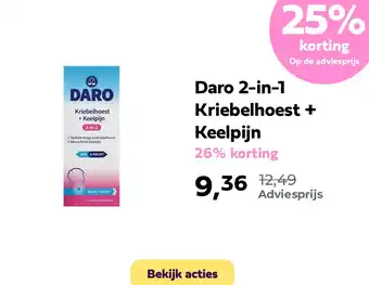 Plein.nl Daro 2-in-1 Kriebelhoest + Keelpijn aanbieding