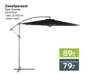 Heuts Zweefparasol summer aanbieding