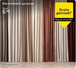 Leen Bakker Alle maatwerk gordijnen aanbieding