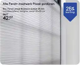 Leen Bakker Alle Fenstr maatwerk Plissé gordijnen. aanbieding