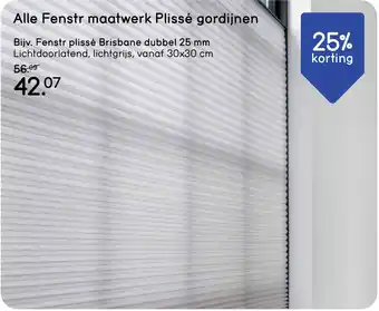 Leen Bakker Alle Fenstr maatwerk Plissé gordijnen. aanbieding