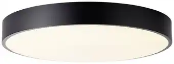 Praxis Brilliant plafondlamp Slimline zwart ⌀49cm 60W aanbieding