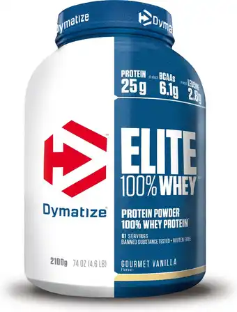 Bol.com Dymatize Elite Whey Protein - Eiwitpoeder / Eiwitshake - 2100 gram - Aardbei aanbieding