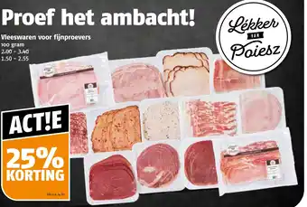 Poiesz Vleeswaren voor fiinproevers aanbieding