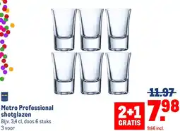 Makro Metro Professional shotglazen aanbieding