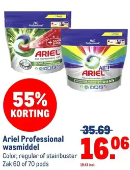 Makro Ariel Professional wasmiddel aanbieding