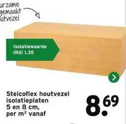 GAMMA Steicoflex houtvezel isolatieplaten 5 en 8 cm, per m² vanaf aanbieding