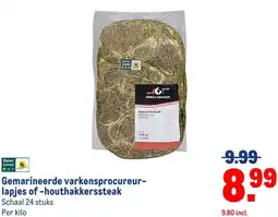 Makro Gemarineerde varkensprocureur lapjes of houthakkerssteak aanbieding