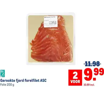 Makro Gerookte fjord forelfilet ASC aanbieding