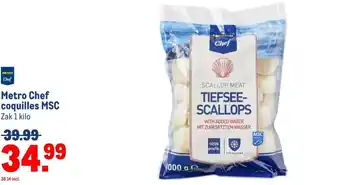 Makro Metro Chef coquilles MSC aanbieding