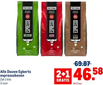 Makro Alle Douwe Egberts espressobonen aanbieding