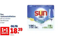 Makro Sun vaatwastabletten aanbieding