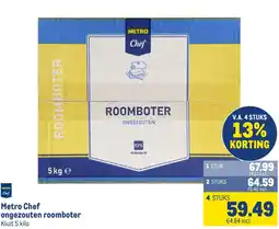 Makro Metro Chef ongezouten roomboter aanbieding