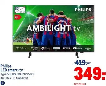 Makro Philips LED smart-tv aanbieding