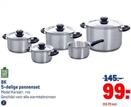 Makro BK 5-delige pannenset aanbieding