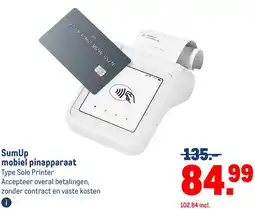 Makro SumUp mobiel pinapparaat aanbieding