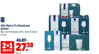 Makro Alle Metro Professional glazen aanbieding