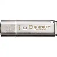 Alternate Kingston IronKey Locker+ 50 16 GB usb-stick aluminium, USB 3.2 Gen 1 aanbieding