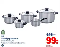 Makro BK 5-delige pannenset aanbieding