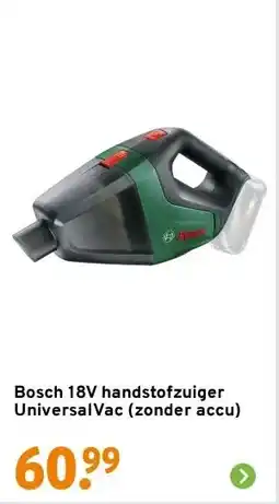 GAMMA Bosch 18V handstofzuiger UniversalVac (zonder accu) aanbieding