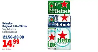 Makro Heineken Original, 0.0 of Silver aanbieding