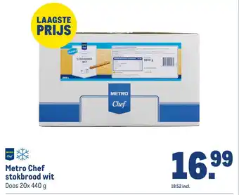 Makro Metro Chef stokbrood wit aanbieding