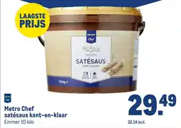 Makro Metro Chef satésaus kant en klaar aanbieding