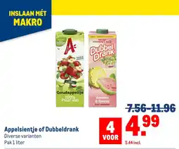 Makro Appelsientje of Dubbeldrank aanbieding