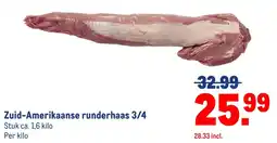 Makro Zuid Amerikaanse runderhaas 3/4 aanbieding