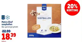 Makro Metro Chef soepballen aanbieding