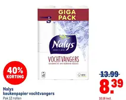 Makro Nalys keukenpapier vochtvangers aanbieding