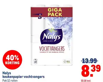 Makro Nalys keukenpapier vochtvangers aanbieding