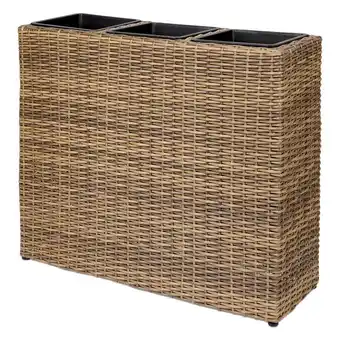 Action Rattan plantenbak 3-in-1 - bruin aanbieding