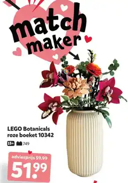 Intertoys LEGO Botanicals roze boeket 10342 aanbieding