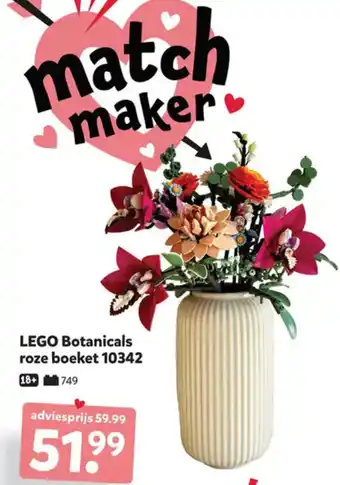 Intertoys LEGO Botanicals roze boeket 10342 aanbieding