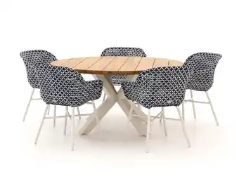 Kees Smit Hartman Delphine/Stephanie ø150cm dining tuinset 6-delig aanbieding