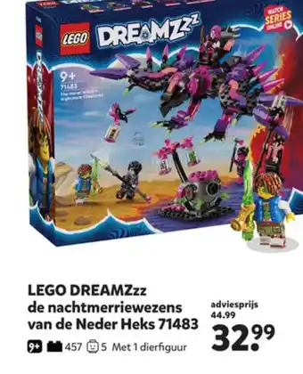 Intertoys LEGO DREAMZzz de nachtmerriewezens van de Neder Heks 71483 9+ 457 +5 Met 1 dierfiguur aanbieding