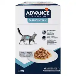 Zooplus 12x85g Advance Veterinary Diets Feline Gastroenteric Katten Natvoer aanbieding