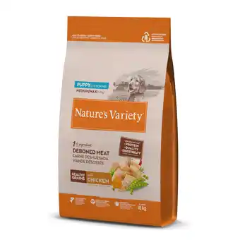 Zooplus 10kg Nature's Variety Healthy Grains Puppy Medium/Maxi Kip droog hondenvoer aanbieding