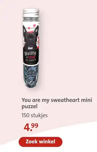 Bruna You are my sweatheart mini puzzel aanbieding