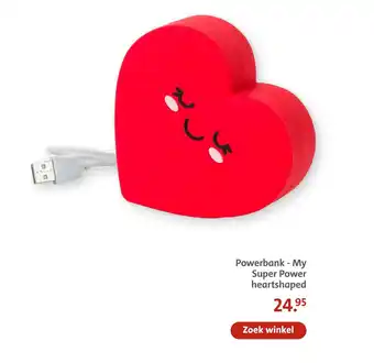 Bruna Powerbank  My Super Power heartshaped aanbieding