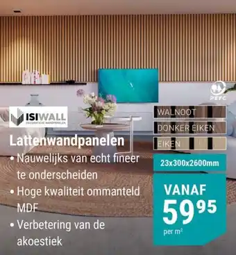 Pontmeyer Lattenwandpanelen aanbieding