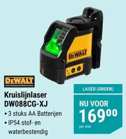 Pontmeyer Dewalt Kruislijnlaser DW088CG-XJ aanbieding