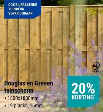 Pontmeyer Douglas en Grenen tuinscherm aanbieding