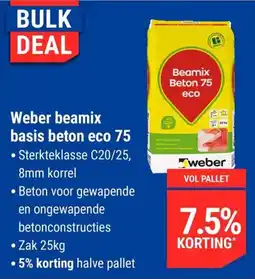 Pontmeyer Weber beamix basis beton eco 75 aanbieding